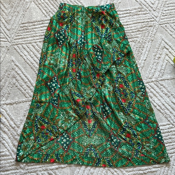 Ba&sh Green Floral Maxi Skirt